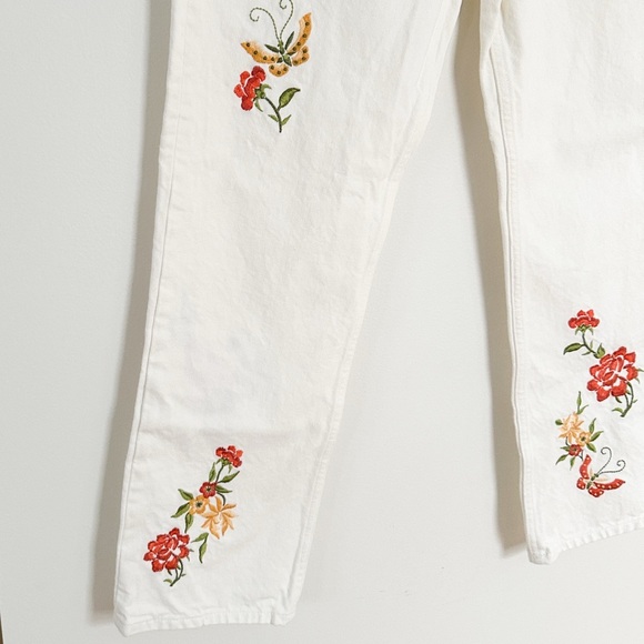 Reformation Cynthia Floral Jeans Embroidered Straight Leg Jeans Size 30 NWT - Picture 9 of 9